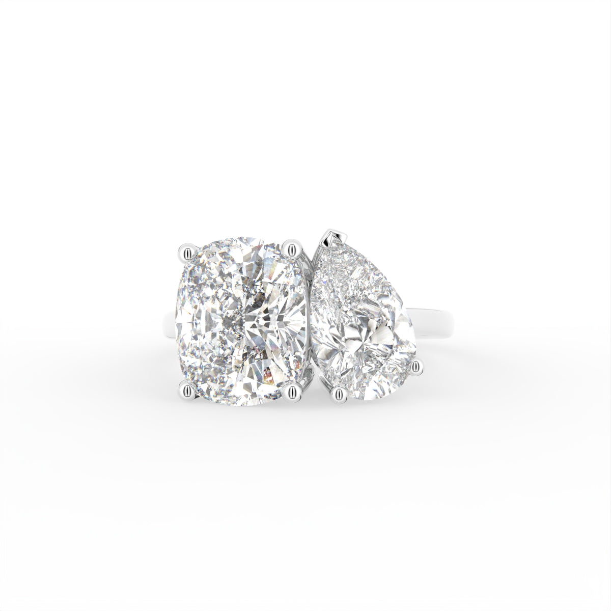 18K Bespoke Pear Diamond Ring