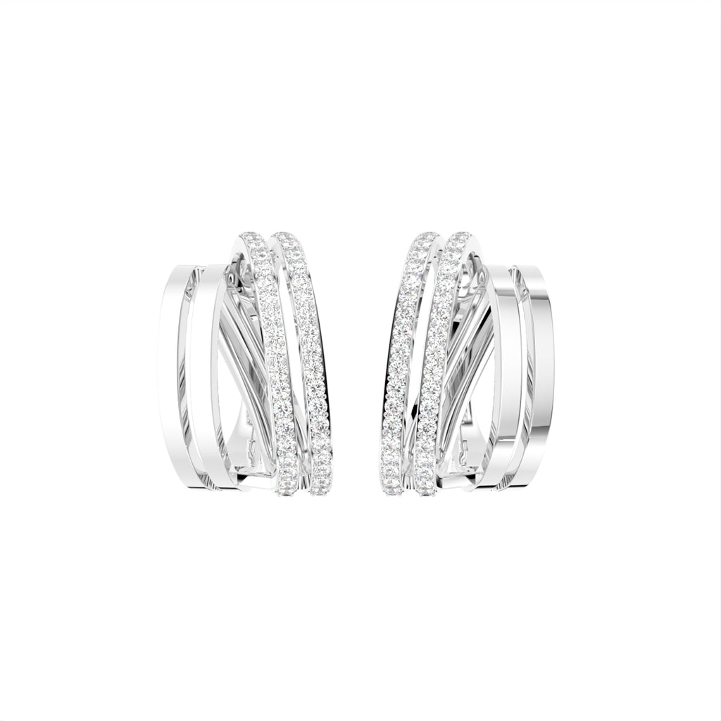 18K Lab Grown Diamond Hoop Earrings — TOP
