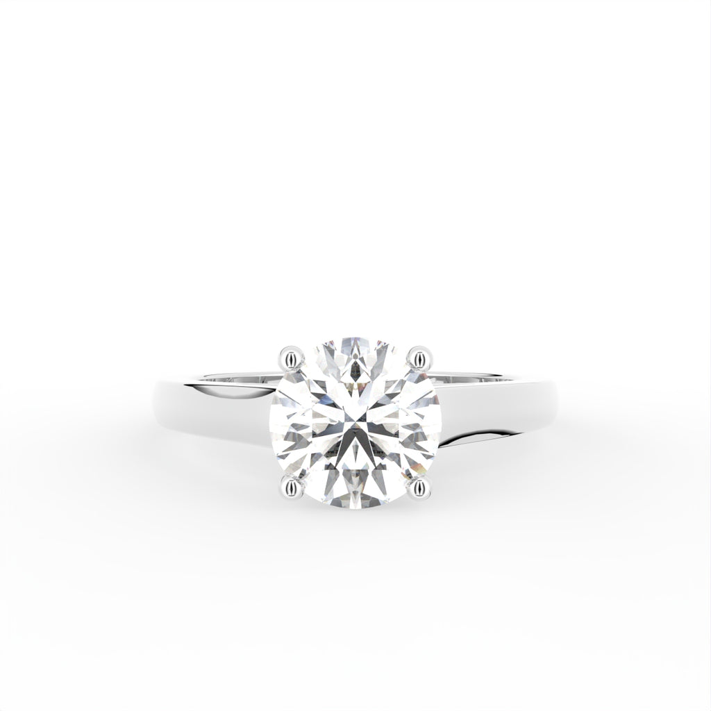 18K Solitaire Diamond Engagement Ring — TOP