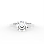 18K Solitaire Diamond Engagement Ring — TOP
