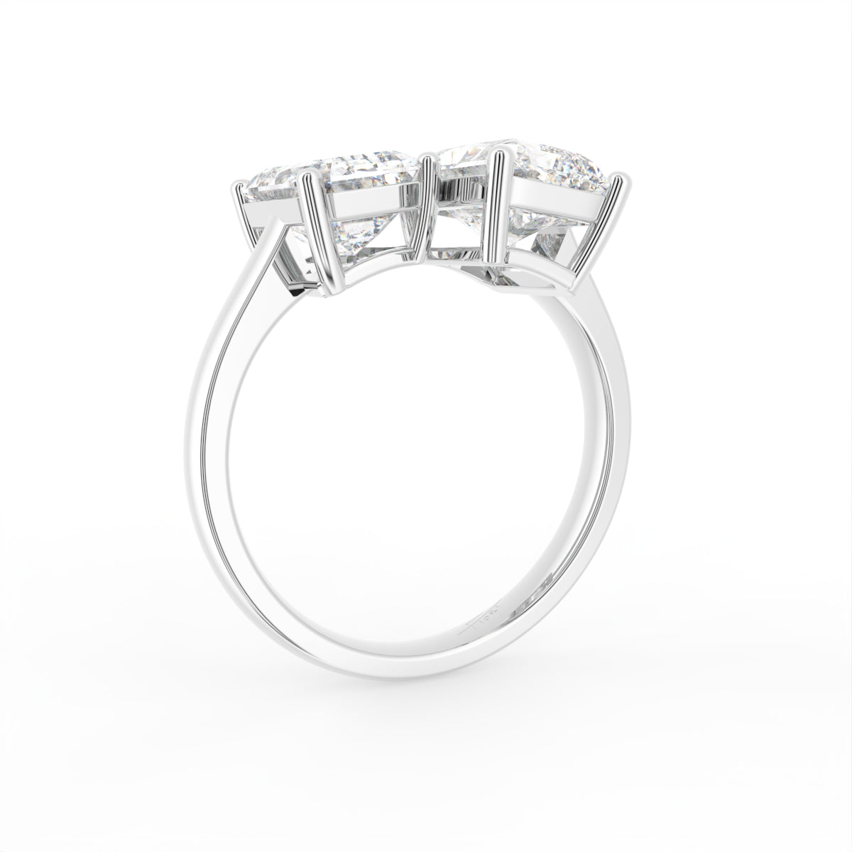 18K Emerald Cut Diamond Ring — 3D VIEW