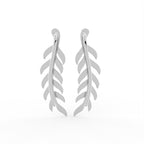 Sterling Silver Diamond Earrings — 3D / RIGHT
