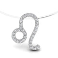 18K Zodiac Round Diamond Pendant — FRONT