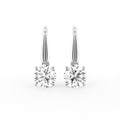 18K Round Diamond Drop Earrings — TOP