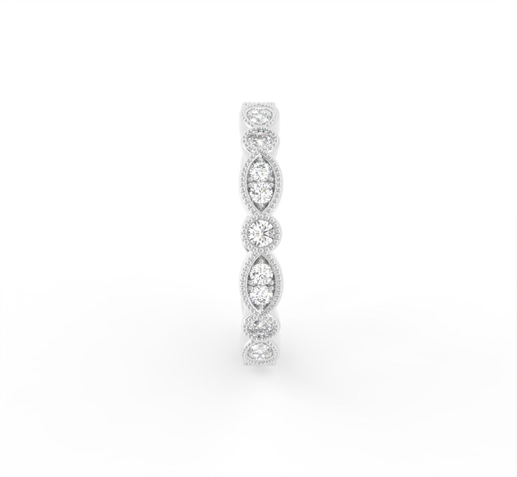 18K Eternity Bezel Diamond Ring — SIDE