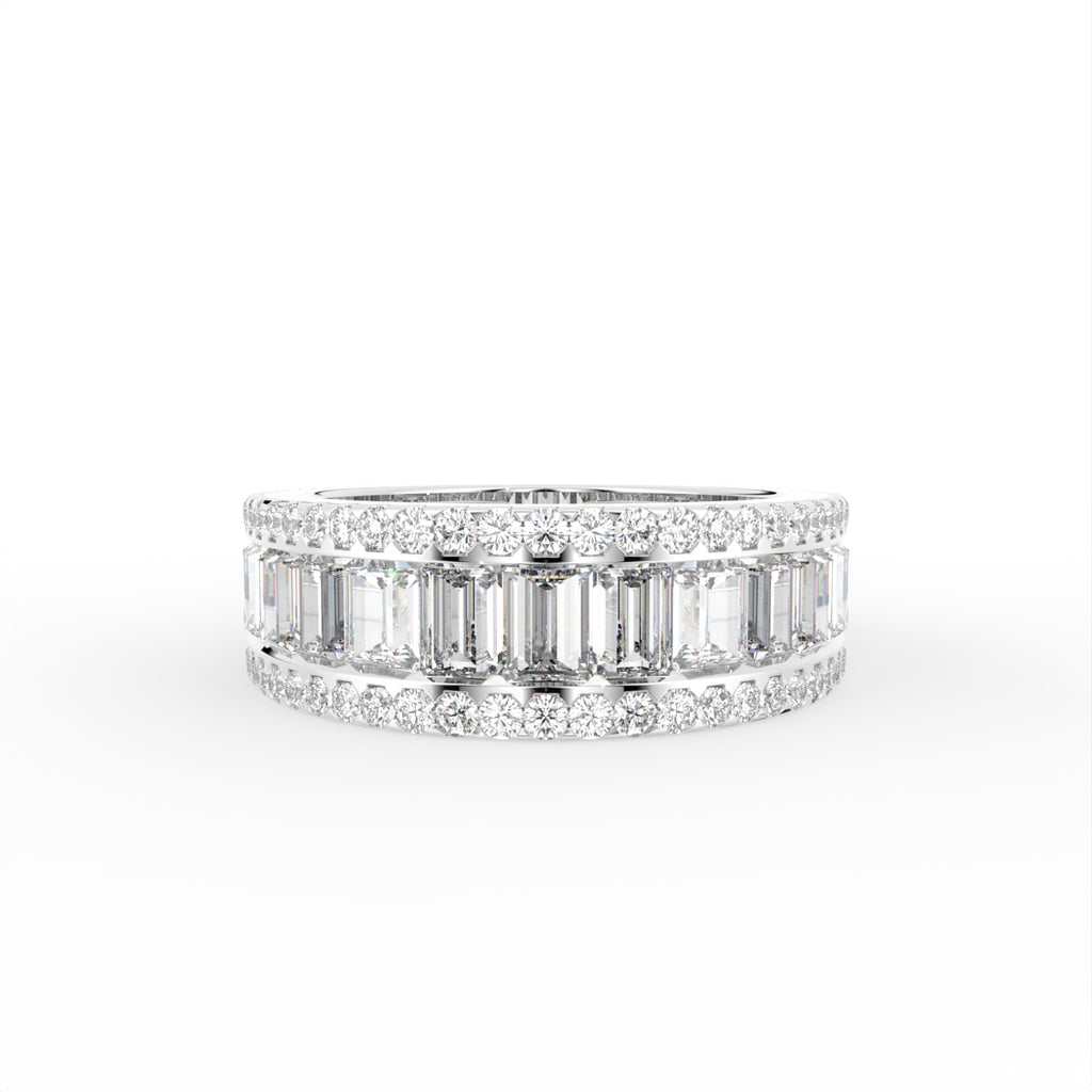 18K White Gold Eternity Baguette Diamond Ring — TOP