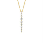 18K Geometric Diamond Pendant — FRONT