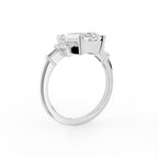 18K Emerald Cut Diamond Solitaire Ring — 3D VIEW