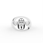 18K Bespoke Heart Diamond Ring — TOP