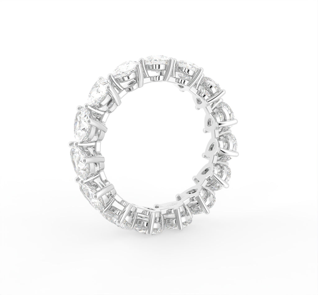 18K Pear Eternity Diamond Ring — 3D VIEW