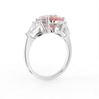 vimg:FJ2448|18K White Gold Trilogy Oval Diamond Ring — 3D VIEW
