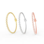 Sterling Silver Diamond Bracelet — 3 COLOR