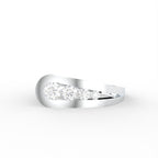 Sterling Silver Round Diamond Ring — TOP