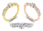 18K Half Eternity Diamond Ring — 3 COLOR