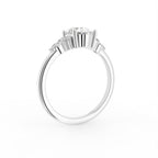 18K Solitaire Oval Diamond Engagement Ring — 3D VIEW