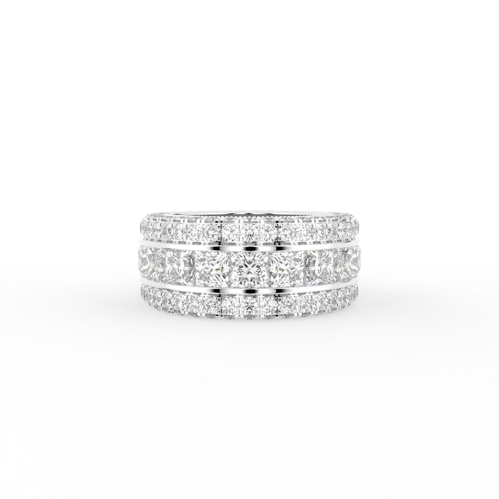 18K Eternity Pave Diamond Ring — TOP
