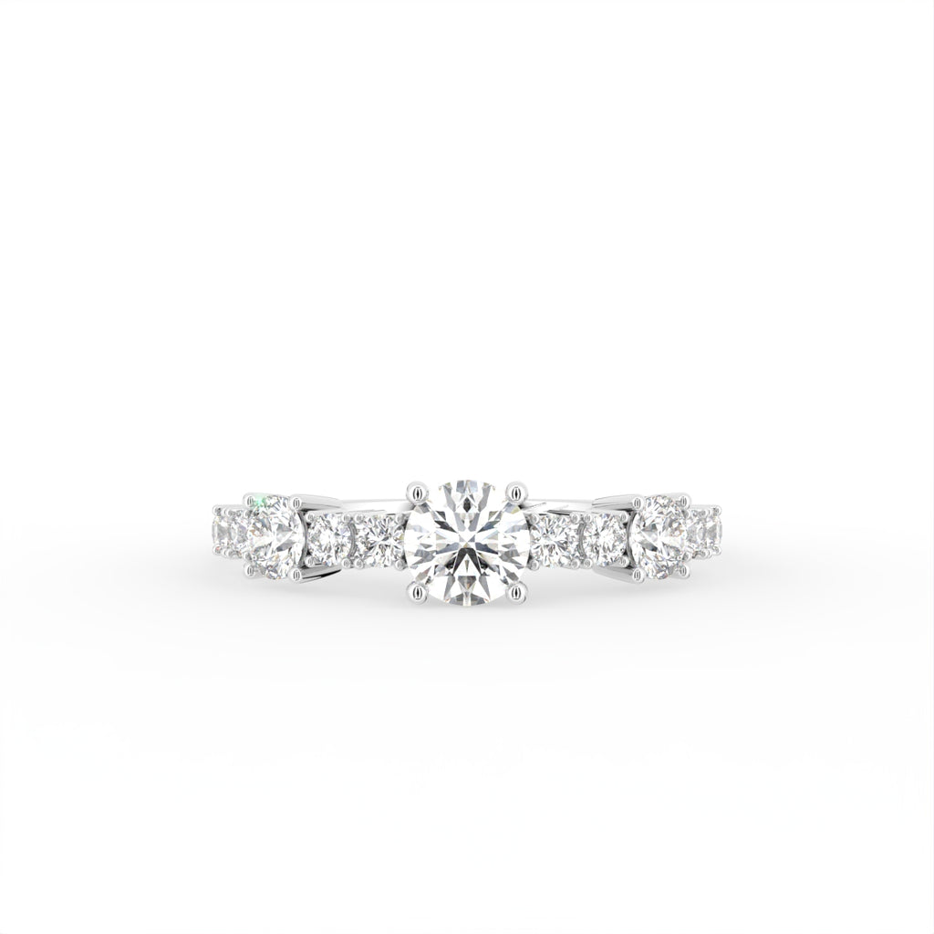 18K Half Eternity Diamond Ring — TOP