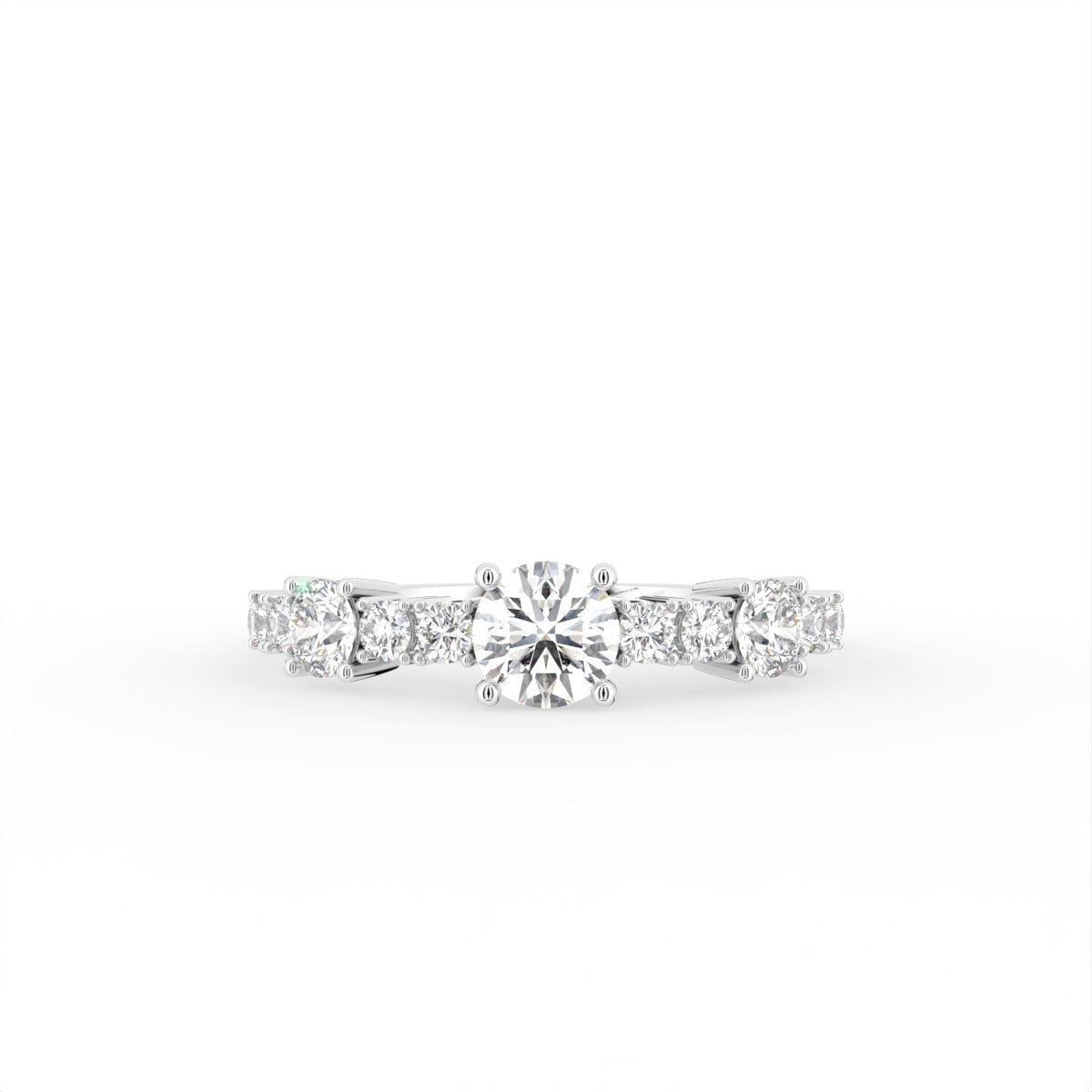 18K Half Eternity Diamond Ring — TOP
