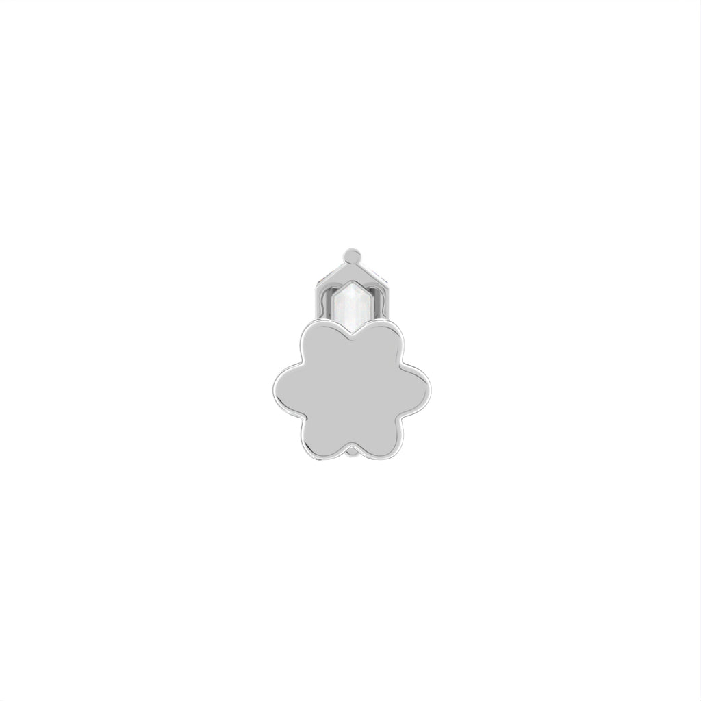 18K Fancy Cut Diamond Stud Earrings — BACK