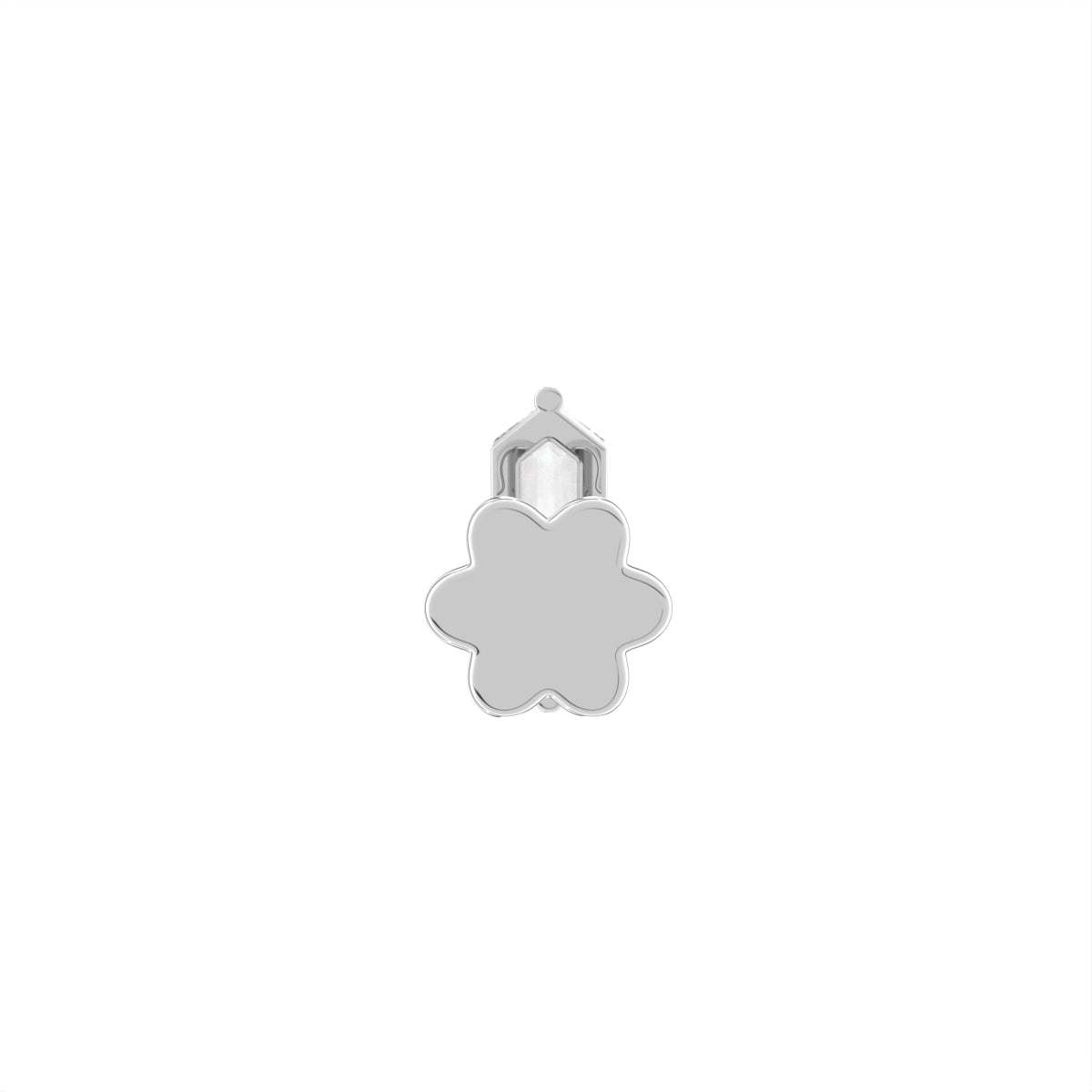 18K Fancy Cut Diamond Stud Earrings — BACK