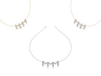 18K Pave Diamond V Necklace — 3 COLOR