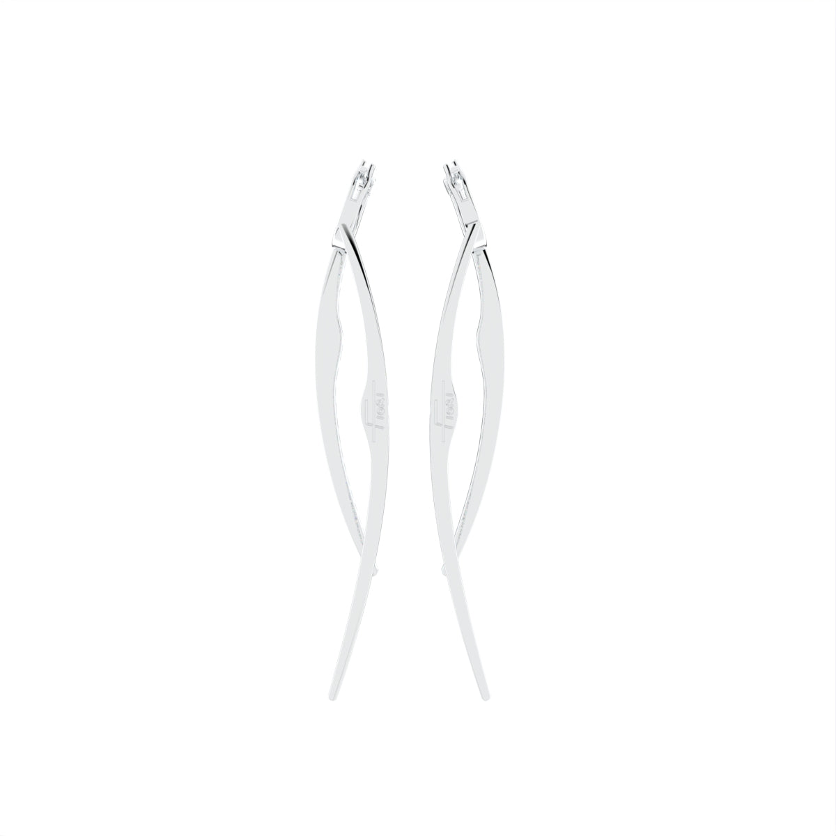 18K Round Diamond Drop Earrings — BACK