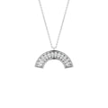 18K Abstract Baguette Diamond Pendant — FRONT