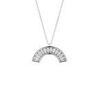 18K Abstract Baguette Diamond Pendant — FRONT