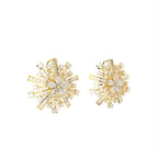 18K Statement Diamond Earrings — 3D VIEW