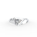 18K Bespoke Geometric Diamond Ring — TOP