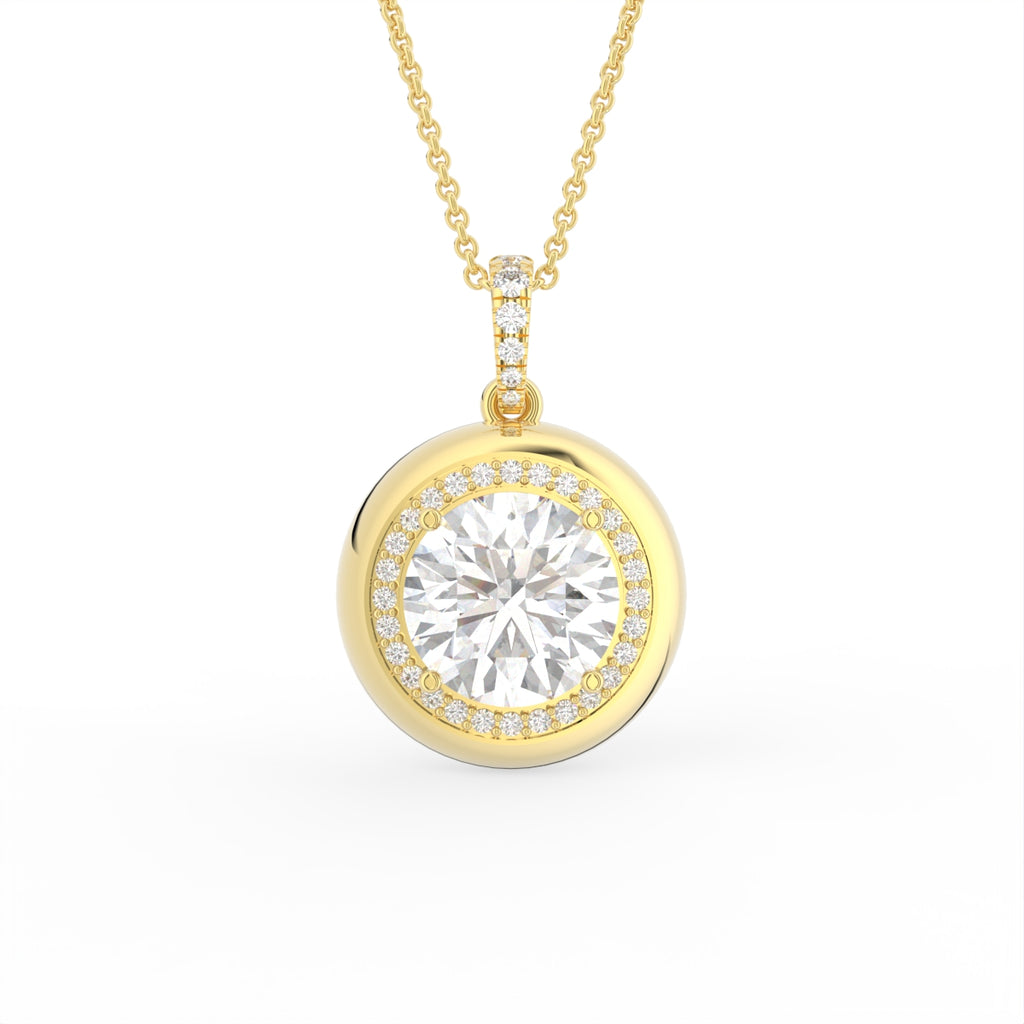Sterling Silver Diamond Pendant — TOP