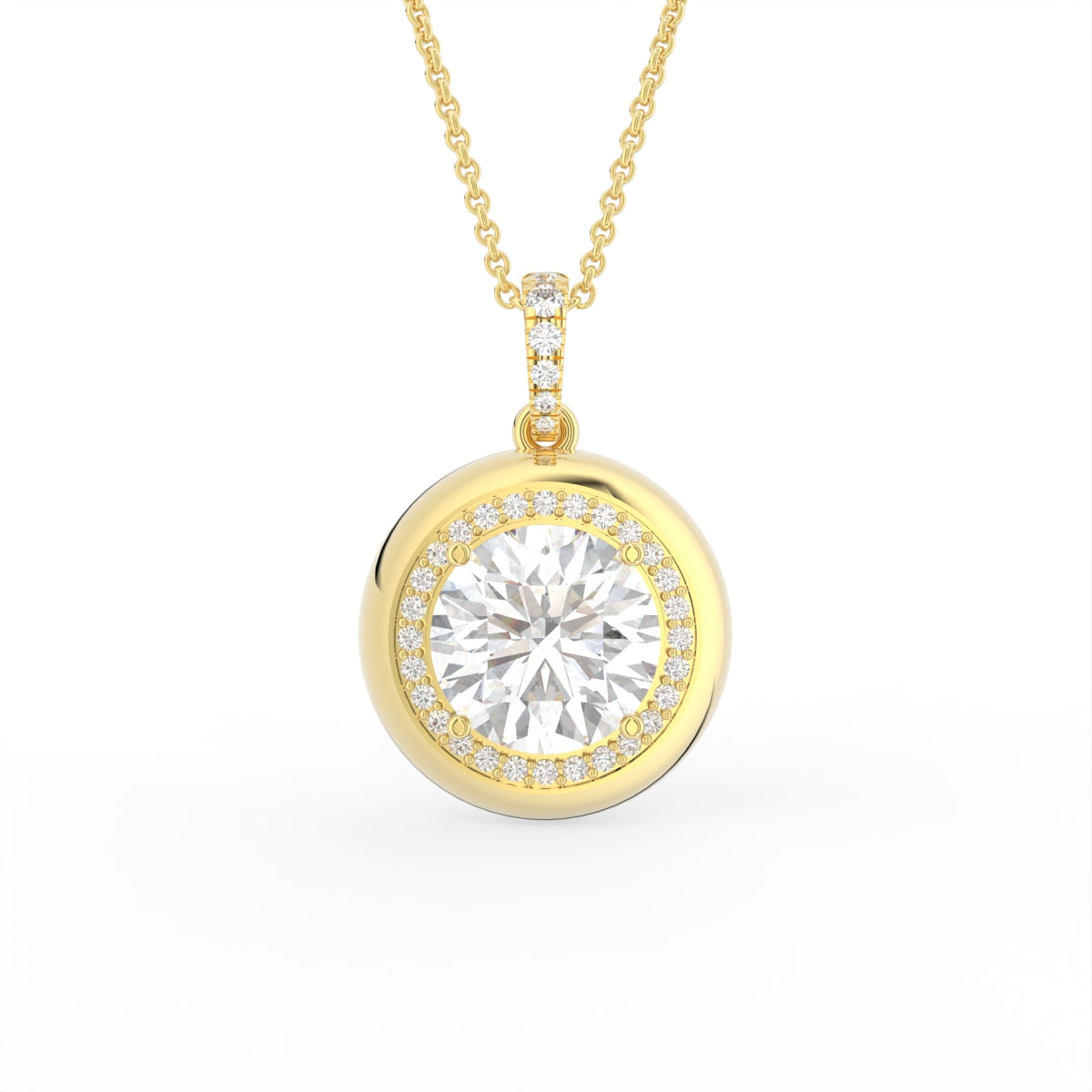 Sterling Silver Diamond Pendant — TOP