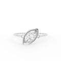 14K Solitaire Marquise Diamond Ring — TOP