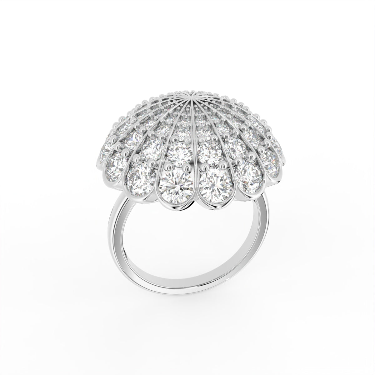 Sterling Silver Diamond Ring — IMAGE URL