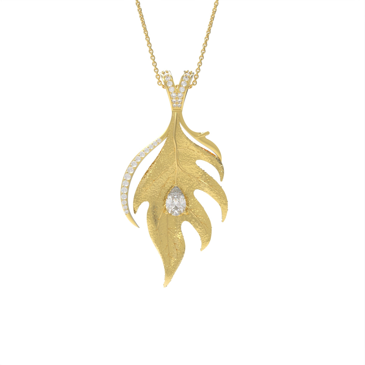 18K Diamond Pendant — FRONT