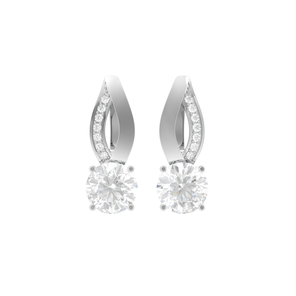 18K Diamond Drop Earrings — TOP