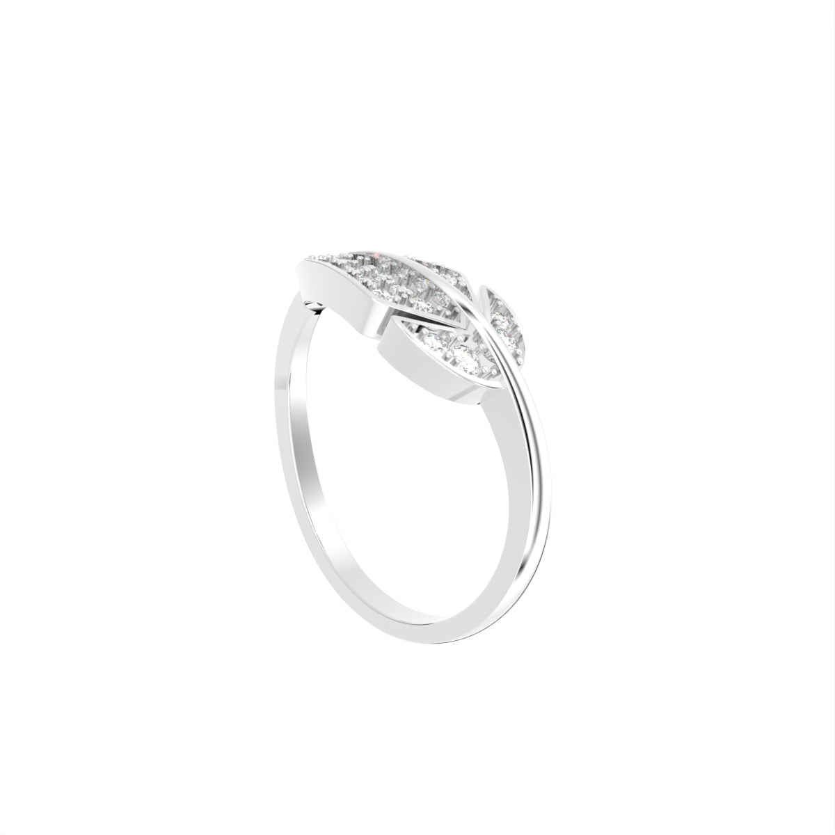 18K Bespoke Pave Diamond Ring — 3D VIEW