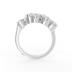 18K White Gold Round Diamond Cocktail Ring — FRONT