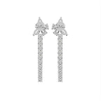 18K Butterfly Diamond Drop Earrings — BACK