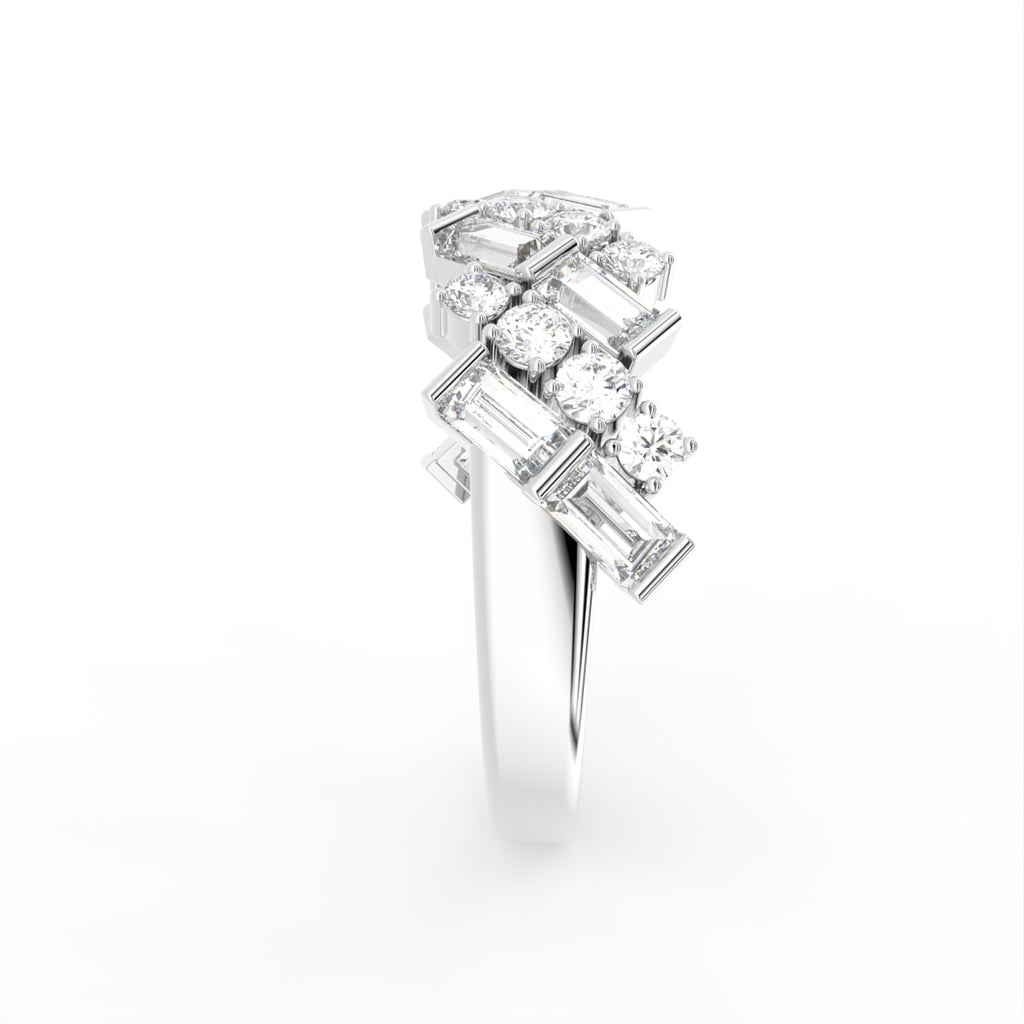 18K Eternity Baguette Diamond Ring — SIDE
