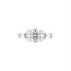 18K Bespoke Round Baguette Diamond Ring — TOP