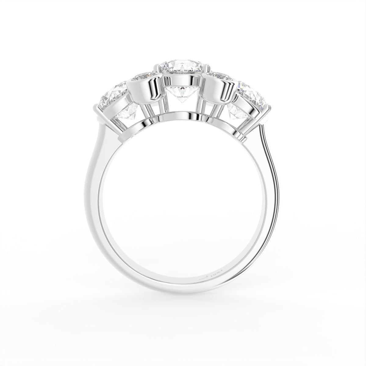 18K Bespoke Round Diamond Cocktail Ring — FRONT