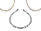 18K Oval Diamond Necklace — 3 COLOR