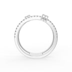 18K Baguette Pave Diamond Ring — FRONT