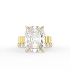 Sterling Silver Emerald Diamond Ring — TOP