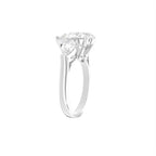 18K Trilogy Pear Diamond Engagement Ring — 3D VIEW