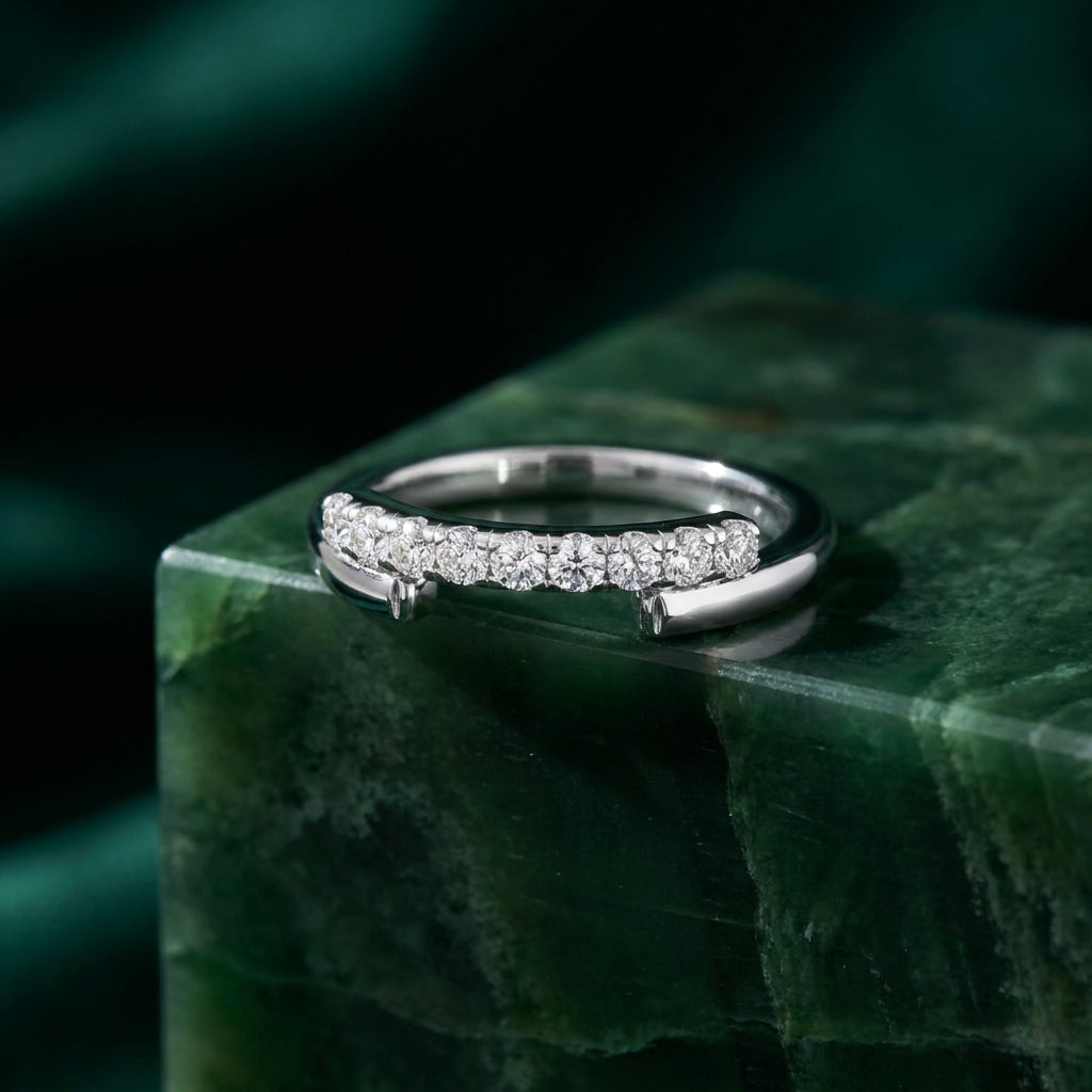 18K Rose Gold Round Diamond Eternity Ring