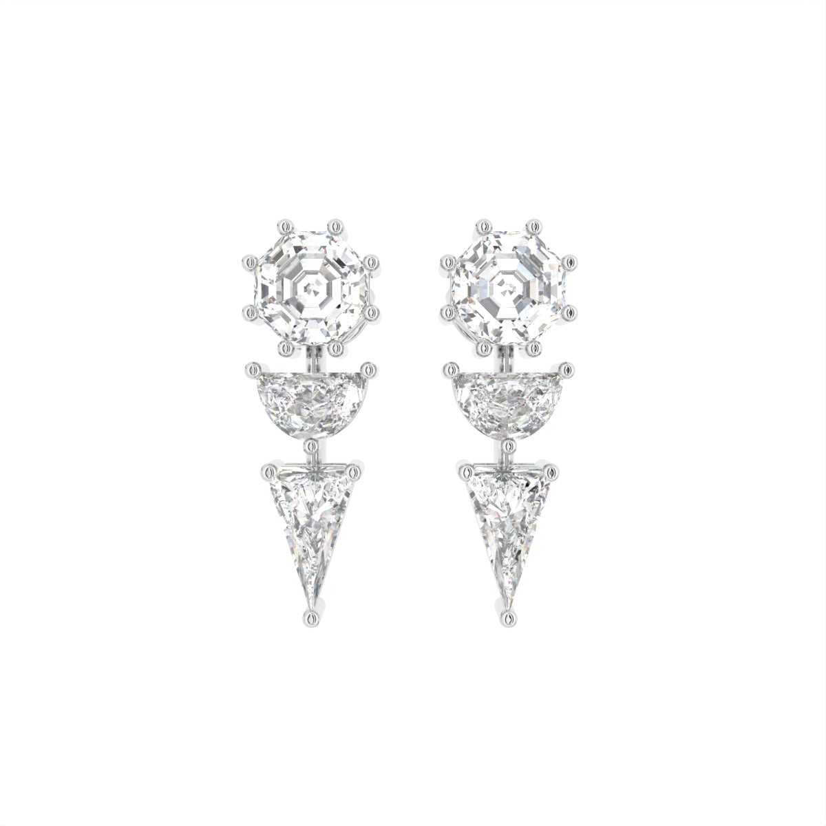 18K Diamond Drop Earrings — TOP