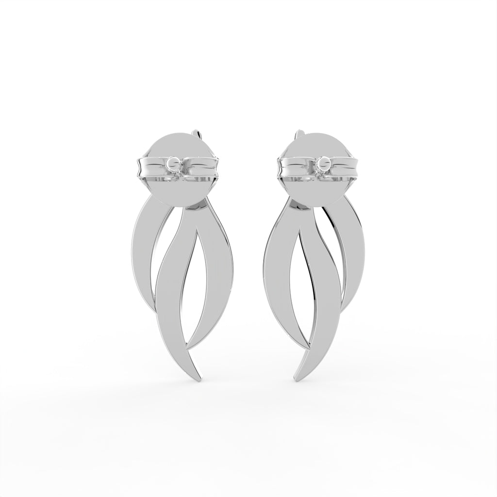 18K Lab Grown Diamond Earrings — BACK