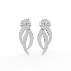 18K Lab Grown Diamond Earrings — BACK